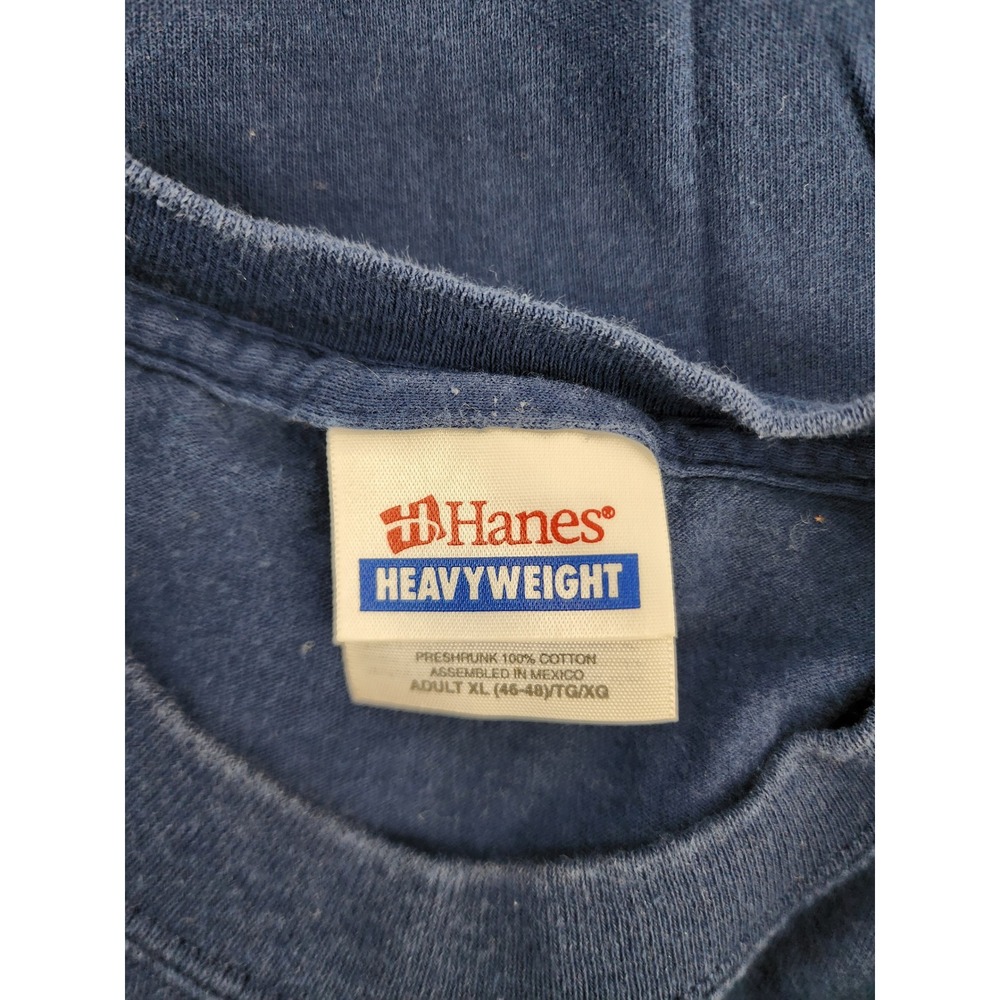 Hanes Heavyweight St Thomas USVI Caribbean Sea Navy Blue Graphic T-Shirt XL - Picture 3 of 9